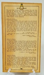 lot 95 image: Vintage Wall Plaque of Abraham Lincoln Farm