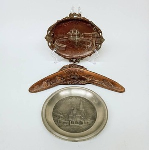 lot 100 image: Vintage Antique Metal Souvenirs - including Germany, Rome & Italy - QTY 3