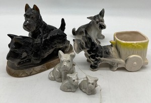 lot 150 image: Vintage Scotty Dog Ceramics including Japan
