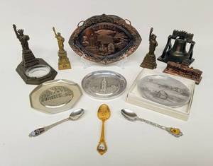 lot 101 image: Collection of Metal Souvenirs including New York