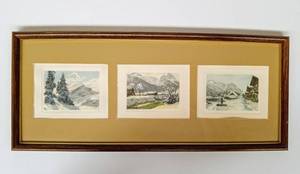 lot 186 image: HANS FIGURA Framed Linen Prints