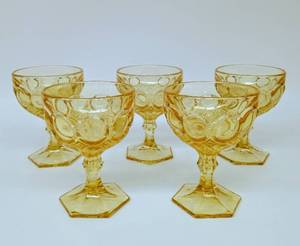 lot 217 image: Set of Five FOSTORIA Wine Glasses