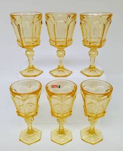 lot 218 image: Set of Six Fostoria Tall Wine Glasses