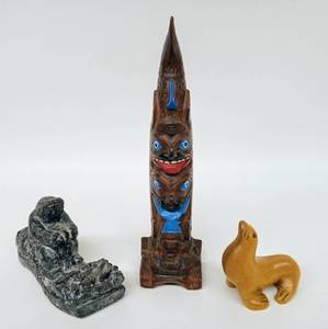 lot 222 image: Alaskan Native Art Trio
