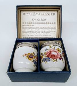 lot 246 image: Vintage ROYAL WORCESTER Egg Coddler Duo