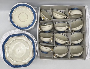 lot 314 image: Vintage Set of CORONADO H&C Made in Bohemia German China set of Cups and Plates