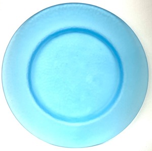 lot 316 image: Vintage Pale Blue MURANO ITALIAN Textured Glass Charger Dinner Set of 11 Plates