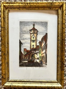 lot 323 image: Vintage Framed Artist Signed Lithographs  Etchings by ROTHENBERG