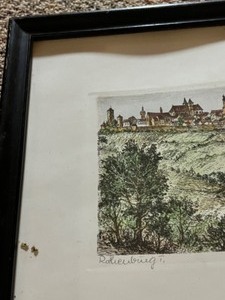 lot 324 image: Vintage Framed Artist Signed Print #1