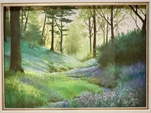 lot 327 image: Framed Artwork by BECKY KRUGER - CYR Titled LANDSCAPE WITH SCILLA with Paperwork
