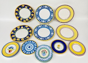 lot 243 image: Vintage Collection of VILLEROY & BACH Colorful Floral Plates