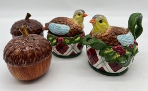 lot 220 image: Pair of NORITAKE Quails with Salt and Pepper Shakers