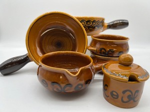lot 200 image: Collection of Vintage Swiss ZELL Ceramic Kitchenware