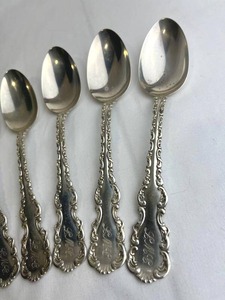 Six Vintage Weld & Sons Sterling Silver Table Spoons with Monogram (200 grams)