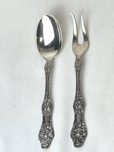 Vintage TH. Marthinsen Norway EPNS 40 Silver LemonOlive Fork and Spoon (16 grams)