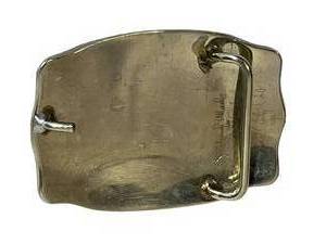 Vintage Elk Themed Sterling Silver Belt Buckle (3.25 x 2 516) Hand Made in Central City, CO  (Signed by Artist) (92 grams)