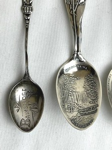 Vintage lot of 4 Sterling Silver Souvenir Spoons (54 grams)