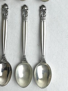 Twelve Vintage Denmark Sterling Silver Demitasse Spoons (3.75) (124 grams)