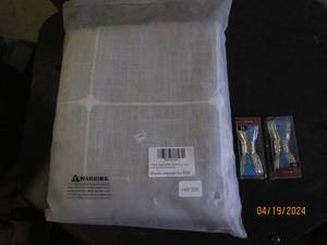 rustic large table cloth and 2 blitz