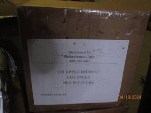 25 pounds of dehydrated apple pcs...