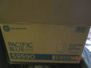 new pacific blue automated towel dispenser black