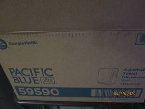 new pacific blue automated towel dispenser black