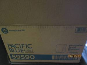 new pacific blue automated towel dispenser black
