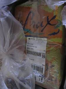 2  12 packs of peach-pear lacroix water boxes are wet