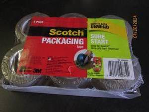 6 rolls of scotch packaging tape 1.88 inch x 900 inch (25yds)