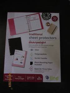 50 traditional sheet protectors heavyweight