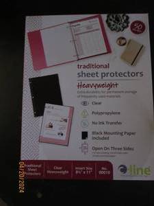 50 traditional sheet protectors heavyweight