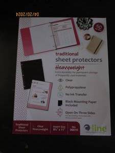 50 traditional sheet protectors heavyweight
