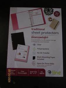 50 traditional sheet protectors heavyweight