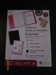 50 traditional sheet protectors heavyweight