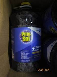 31.12 jugs of pine sol all purpose cleaner tops are broken