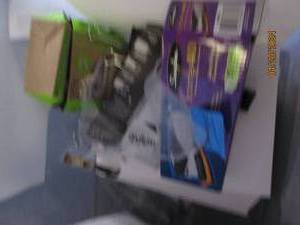 tote of office items...