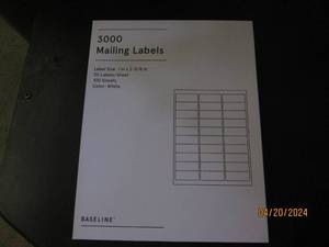 package of 3000 mailing labels...