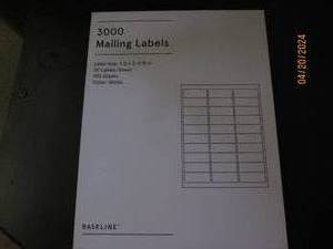 package of 3000 mailing labels...