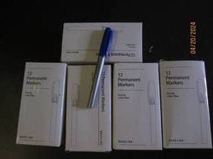 5 packs of 12 blue permanent markers
