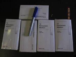 5 packs of 12 blue permanent markers