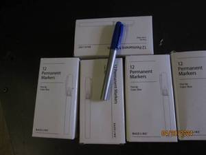 5 packs of 12 blue permanent markers