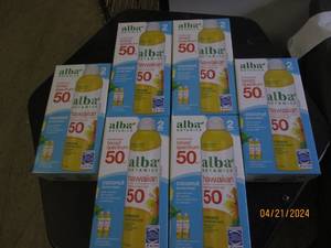 6 packages of 2 alba botanica broad spectrum 50 sunscreen