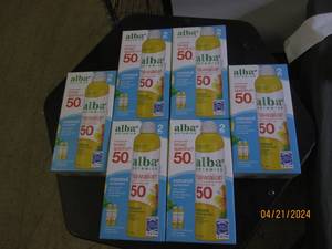 6 packages of 2 alba botanica broad spectrum 50 sunscreen