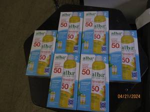 6 packages of 2 alba botanica broad spectrum 50 sunscreen