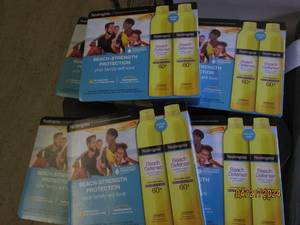 6 packages of 2 neutrogena beach strength protection 60 sunscreen