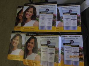 6 packages of 2 neutrogena ultra sheer 55 sunscreen