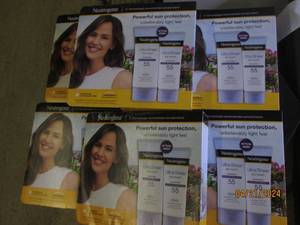 6 packages of 2 neutrogena ultra sheer 55 sunscreen