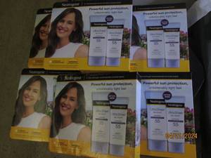 6 packages of 2 neutrogena ultra sheer 55 sunscreen