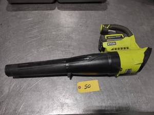 lot 50 image: Ryobi 40 Volt Blower, Dead Battery,...