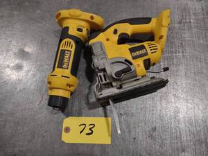 lot 73 image: Dewalt 18 Volt Jig Saw & Rotary Too...